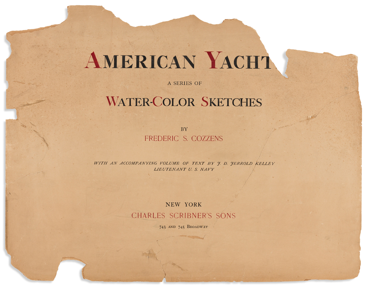 COZZENS, FREDERICK. American Yachts, a Series of Water-Color Sketches.